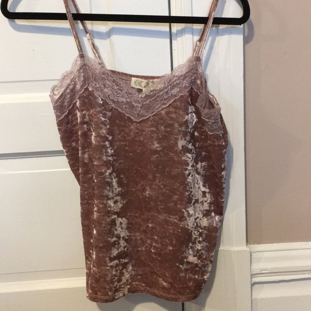 Baby doll velvet tank top